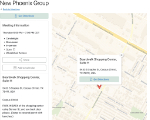 example of meeting info with map